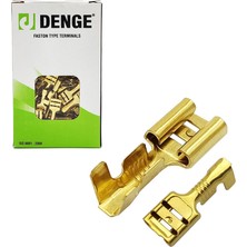 Denge 6.3mm Kablo Ucu Dişi Terminal Sarı Kablo Pabuç Paket Içeriği 300 Adet