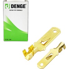 Denge 4.8mm Kablo Ucu Tırnaklı Kısa Erkek Terminal Sarı Kablo Pabuç Paket Içeriği 500 Adet