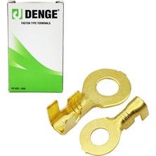 Denge 6mm Yuvarlak Kablo Ucu Topraklama Terminal Sarı Kablo Pabuç Paket Içeriği 150 Adet