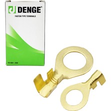 Denge 8MM Yuvarlak Kablo Ucu Topraklama Terminal Sarı Kablo Pabuç Paket Içeriği 100 Adet