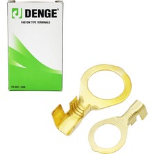 Denge 13MM Yuvarlak Kablo Ucu Topraklama Terminal Sarı Kablo Pabuç Paket Içeriği 100 Adet