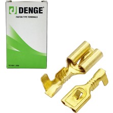 Denge 4.8mm Kablo Ucu Tırnaklı Dişi Terminal Sarı Kablo Pabuç Paket Içeriği 500 Adet