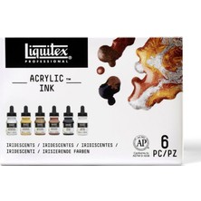 Liquitex  Professional Akrilik Mürekkep Seti  6 Renk x 30 ml Metallic