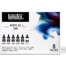 Liquitex  Professional Akrilik Mürekkep Seti  6 Renk x 30 ml Muted Collection  White