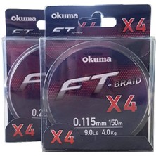 Okuma Ft-*4 Braided Line 150 mt Grey Örgü Ip