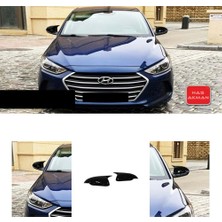 Hasakman Hyundai Elantra Sinyalsiz Batman Yarasa Ayna Kapağı Piano Black 2016 2017 2018