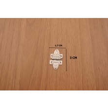 Azm Hırdavat Çeyiz Süs Sandıkları Için Menteşe (3 Cm) Yonca 10 Adet Krom