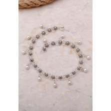 Sümer Telkari Kişniş Akıtma Oksitli Elişi Gümüş Halhal 335 Kadınlar İçin Zarif Tasarım