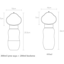 Mectime 2'si 1 Arada Portatif Evcil Hayvan Su Sebili - Sarı (Yurt Dışından)