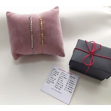 Amethyst Mors Alfabesi Bileklik Zincir Kordon Mors Alfabe Bileklikl Sevgili Çifti