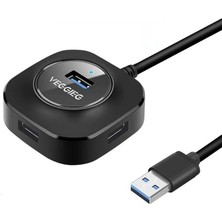 Echoes 4 Portlar USB Hub Taşınabilir Genişletici Splitter Adaptörü Pc Fare Masaüstü İçin USB 3.0 Siyah 1 m. (Yurt Dışından)