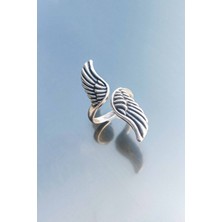 The Collection Gümüş Kaplama Kanatlı Yüzük