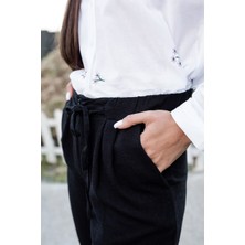 Gils Butik Siyah Keten Pantolon