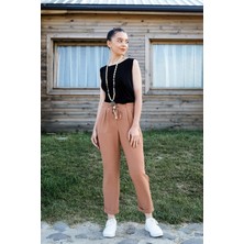 Gils Butik Kahverengi Keten Pantolon