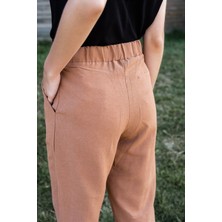Gils Butik Kahverengi Keten Pantolon