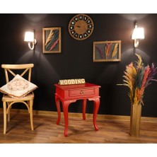 Wooding Tek Çekmeceli Masif Komodin Yan Sehpa