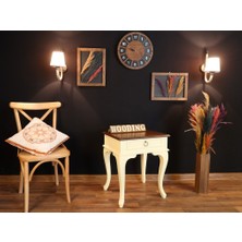 Wooding Tek Çekmeceli Masif Komodin Yan Sehpa