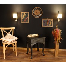 Wooding Tek Çekmeceli Masif Komodin Yan Sehpa