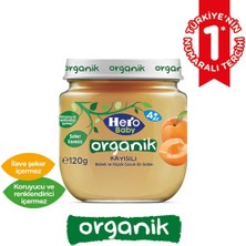 Hero Baby Kavanoz Maması 120GR Organik Kayısılı (12 Li Set)