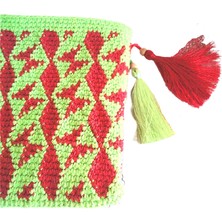 Elma El Örgüsü Wayuu Clutch Çanta