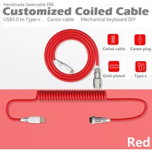 Sharplace Tip-C Klavye Kablosu Mekanik Klavye Oyunu Konsolları Için Coiled USB Bağlantı Noktası (Yurt Dışından)