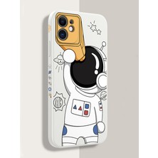 Telbey Astronot Karikatürlü Mat Telefon Kılıfı Apple iPhone 11