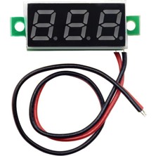 Rob Ada  Dijital Mini Voltmetre Dc 4V-30V 0.28" 2 Kablolu Kırmızı