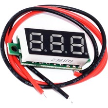 Rob Ada  Dijital Mini Voltmetre Dc 4V-30V 0.28" 2 Kablolu Kırmızı