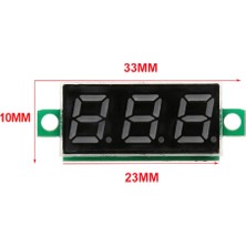 Rob Ada  Dijital Mini Voltmetre Dc 4V-30V 0.28" 2 Kablolu Kırmızı