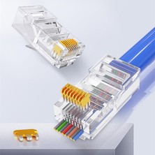 Ancheyn Yeni Nesil Delikli Cat6/cat5 RJ45 Jack Konnektör Utp 100 Adet 4381