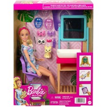 Barbie HCM82 Barbie, Işıltı Dolu Spa Günü Oyun Seti, Barbie Welness