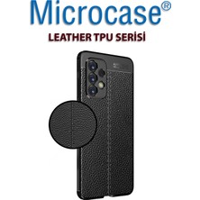 Microcase Samsung Galaxy A73 5g Leather Serisi Deri Efekt Silikon Kılıf - Siyah