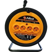 Hiva Seyyar Makaralı Uzatma Ara Kablo 3x2,5 mm 50 mt