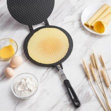 Xinh 17 cm Yuvarlak Waffle Dıy Dondurma Çıtır Çıtır Koni Bakeware Dondurma Yumurta Rulo Makinesi Krep Pişirme Pan Çıtır Yumurta Omlet Kalıp Makinesi | Waffle Kalıpları(Yurt Dışından)