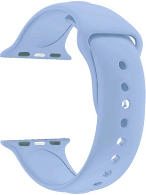 Markacase Apple Watch Seri 4 5 6 Için 40 mm Small Beden(S/m Size) Spor Silikon Kordon(54 Farklı Renk) Sky Blue