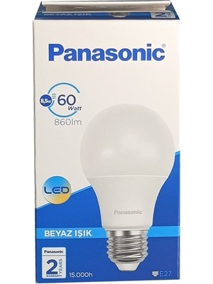 Panasonic 8.5 W – 60 W 10'lu LED Ampul E-27 Duy Beyaz Işık