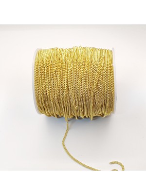 Yiğit Aksesuar Gold Kolye Bileklik Zinciri Bağlantı Zinciri 0.6 mm 10 Metre