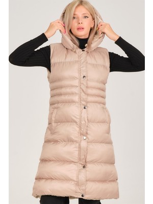 Dewberry Z6757 Dewberry Kadın Yelek-Bej