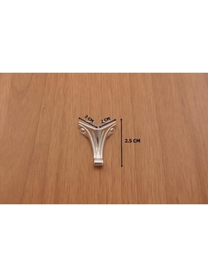 Azm Hırdavat Moda Çeyiz Süs Sandıkları Için Minik Lükens Ayak Sac (2.5 Cm) Eko 10 Adet Nikel