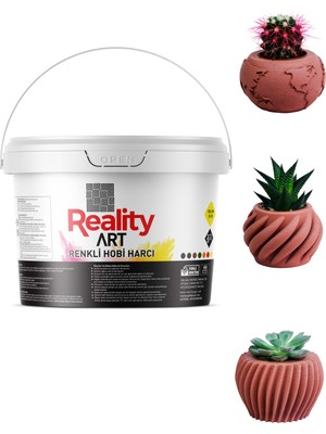 Reality Kiremit Rengi Beton Saksı Harcı (5 Kg.)