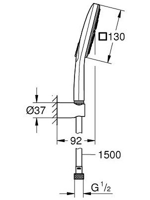 Grohe Rainshower Smartactive 130 Cube Duşu Seti 3 Akışlı - 26589000