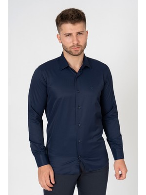 White Stone Verona G186 Pamuklu Regular Fit Düz Gömlek Laci