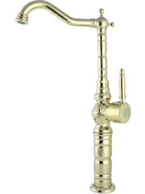 Hesaplı Çarşı Gold Çanak Desenli Rustik Eviye Bataryası