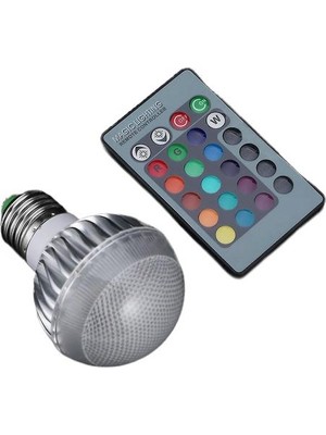 SLD Renkli E27 2 Milyon Renk Rgb LED Işık Flaş Ampul Uzaktan Kumanda ile (Yurt Dışından)