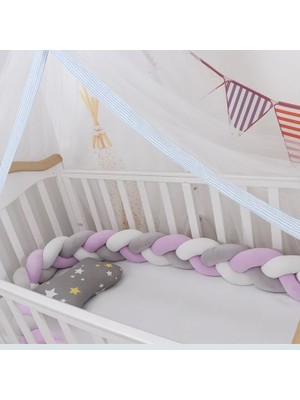 Guldesign Guldesignstore 3'lü Örgü Koruma Mor-Beyaz-Gri