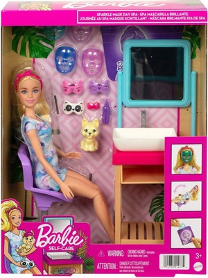 Barbie HCM82 Barbie, Işıltı Dolu Spa Günü Oyun Seti, Barbie Welness