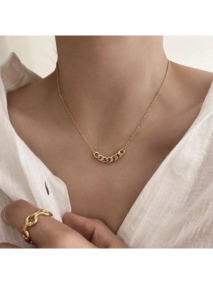 Xinhang Trendy Kolye Sterling Gümüş Kadınlar Için 925  Tasarımcı Minimalist Zincir Kolye Femme Güzel Kuyumculuk (Yurt Dışından)