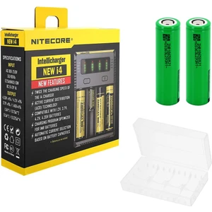 I4 Li-Ion Şarj Cihazı+Lg 18650 3500 Mah Şarjlı Pil 2 Adet+Pil Kutusu