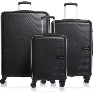 FSVLZYPP1138-SET Siyah Unisex 3 Lü Set Bavul