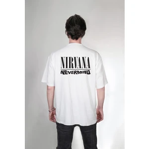 Nirvana Nevermind Yazılı Çift Taraf Özel Tasarım Baskılı Oversize Unisex Tişört